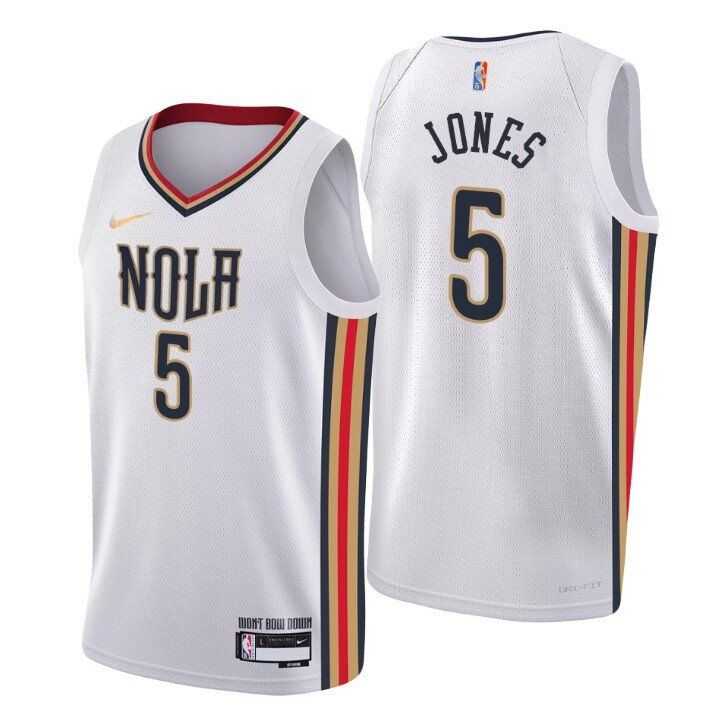 Mens New Orleans Pelicans Herbert Jones White 75th Anniversary City Swingman Stitched Jersey Dzhi